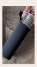 Load and play video in Gallery viewer, Rose Quartz Gemstone Glass Bottle with Tea Infuser
